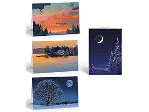 Christmas Card Assorted Box  4 Designs 4 Cards Per Design  16 Beautiful Christmas Cards  Envelopes