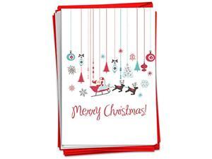  12 Beautiful Merry Christmas S 1 Design 12 S  Bulk Boxed Xmas Stationery Set With Envelopes  Retro White Christmas B6663jxsg