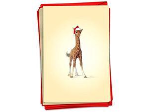  12 Boxed Christmas S With Envelopes  Adorable Holiday Animals Fun Kids Note Set 1 Design 12 S  Christmas Zoo Babies Giraffe B6726fxsg