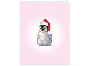  Big Animal Christmas For Kids 85 X 11 Inch  Adorable Group Holiday Note With Envelope  Christmas Zoo Babies Penguin J6726bxsg