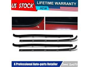 Inner & Outer Window Sweep Felts Seals Weatherstrip 4 Pc Kit Set for Ford Truck 