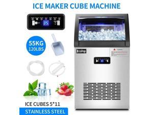 120lb Built-in Commercial Ice Maker Stainless Steel Bar Restaurant Cube Machine 120lb Built-in Commercial Ice Maker Stainless Steel Bar Restaurant Cube Machine