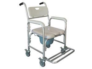 Portable Medical Commode Wheelchair Bedside ToiletShower Chair Aluminum Frame Portable Medical Commode Wheelchair Bedside ToiletShower Chair Aluminum Frame