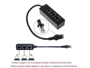 RJ45 Ethernet Splitter CableRJ45 1 Male to 3 x Female LAN Ethernet Splitter Adapter Cable Suitable Super Cat5 Cat5e Cat6 Cat7 LAN Ethernet Socket Connector Adapter RJ45 Ethernet Splitter CableRJ45 1 Male to 3 x Female LAN Ethernet Splitter Adapter Cable Suitable Super Cat5 Cat5e Cat6 Cat7 LAN Ethernet Socket Connector Adapter