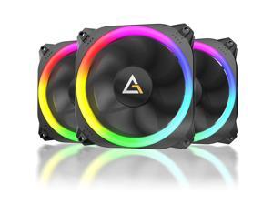 Antec RGB Fans, 120mm Case Fan, RGB High Performance PC Fan, 4-Pin RGB, Spark Series, 3 Packs Antec RGB Fans, 120mm Case Fan, RGB High Performance PC Fan, 4-Pin RGB, Spark Series, 3 Packs