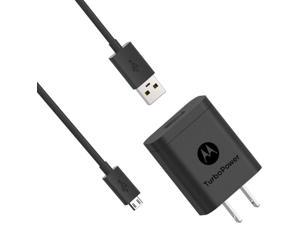 TurboPower 18 QC3.0 Charger with 3.3 Foot Micro-USB Cable for Moto E5 Plus E5 Supra G5 Plus G5S G5S Plus G6 Play/Forge [NOT for G6 or G6 Plus] (Retail Box)