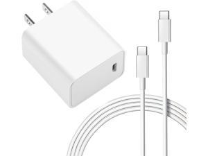 USB C Wall Charger Cellphone Power Adapter with 4.9ft USB-C to USB-C Cable 20W PD Fast Charger Block Compatible for iPhone 13/12 Pro Max Mini Pixel Galaxy S20 S10 S9 iPad Mini/Pro (White)