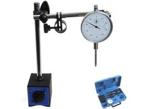 Dial Indicator 1"/0.001" Long Range +80 lbs Magnetic Base Fine Aajustment +Case