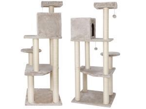 Furniture Activity Cat Tree Condo Pet 56" Tower Play House with Perches Furniture Activity Cat Tree Condo Pet 56" Tower Play House with Perches