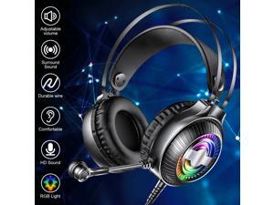 Gaming Headset Mic 7.1 Surround Sound LED Headphone for PS5/PS4/Xbox ONE/MAC/PC Gaming Headset Mic 7.1 Surround Sound LED Headphone for PS5/PS4/Xbox ONE/MAC/PC