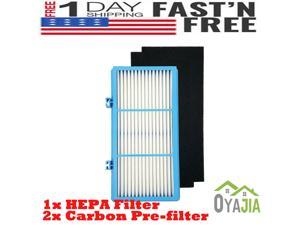 1 HEPA Filter, 2x Carbon Booster Sheet HAPF30AT for Holmes AER1 Air Purifiers US