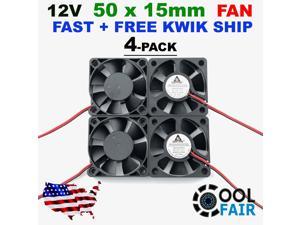 12v 50mm x 15mm Cooling Fan Brushless Axial 5015 50x50x15mm 2Pin 4Pcs