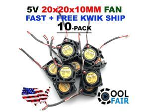 5V DC 20mm Cooling Fan 20x20x10mm 2010 GM0501PFB3-8 0.2W 3Pin Mini 10-Pack 5V DC 20mm Cooling Fan 20x20x10mm 2010 GM0501PFB3-8 0.2W 3Pin Mini 10-Pack