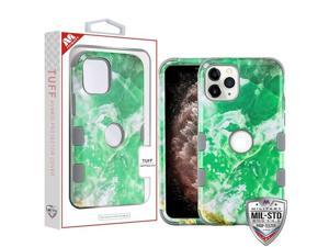 For   iPhone 11 Pro Max - Verde Paradiso Marble/Iron Gray TUFF Case Cover