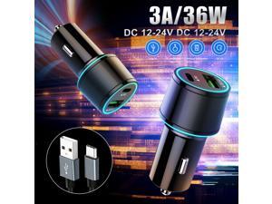 36W Dual USB Car Charger Fast Charging Power Adapter w/LED for Mobile DC12V-24V 36W Dual USB Car Charger Fast Charging Power Adapter w/LED for Mobile DC12V-24V