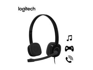 Logitech H151 Stereo Headphones 3.5mm Audio Multi-Device Headsets With In-line Controls 1.8m
