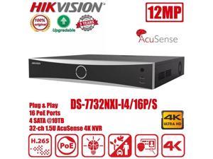 Hikvision DS-7732NXI-I4/16P/S 32CH 16POE Ports 4K H.265+ AcuSense 4SATA Plug & Play NVR IP CCTV Network Video Recorder