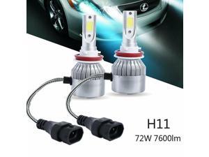 LED Headlight Kit H8 H9 H11 72W 7600LM 6000K Low Beam Fog Bulb HID White LED Headlight Kit H8 H9 H11 72W 7600LM 6000K Low Beam Fog Bulb HID White