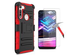 For Moto G Fast Case With Kickstand Belt Clip,Tempered Screen Protector For Moto G Fast Case With Kickstand Belt Clip,Tempered Screen Protector