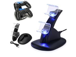For PS4 PlaySton4 Controller Dual USB Charger LED Dock Ston Charging Stand