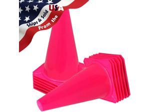 9" Tall PINK CONES Sports Training Safety Cone Qty 12 9" Tall PINK CONES Sports Training Safety Cone Qty 12