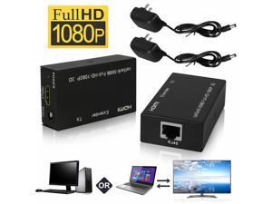 1080P HDMI Network Extender Over Single CAT 5E/6 Ethernet Cable Up to 60m 3D HD 1080P HDMI Network Extender Over Single CAT 5E/6 Ethernet Cable Up to 60m 3D HD