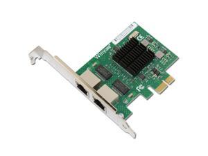 2 Port Gigabit Ethernet PCI-E X1 Card 10/100/1000Mbps Chipset for 82575EB
