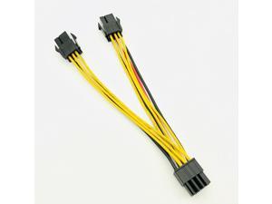 H1111Z Computer Cable 15CM PCI Express PCI-E Dual 6Pin Female to 8pin Male GPU Video Graphics Card Power Adapter Cable 18AWG