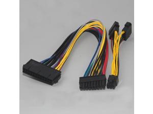 ATX 24Pin Female to 18Pin Male + Dual Molex to 6Pin Adapter Power Cable 18AWG for HP Z600 Motherboard Workstation