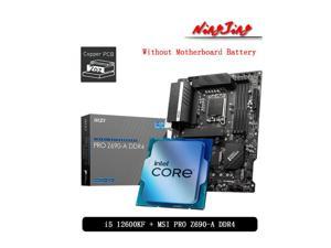 Intel Core i5 12600KF CPU  MSI PRO Z690 A DDR4 Motherboard CPU  Motherboard Suit Support DDR4 LGA 1700 Without cooler