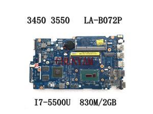 I7-5500U 830M(2GB) FOR Latitude 3450 3550 Laptop Notebook Motherboard LA-B072P CN-0KFY45 0KFY45 Mainboard 100%Tested
