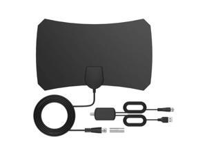 Indoor TV Antenna,HD Digital TV Antenna Long 80 Miles Range+Signal Amplifier Booster Supports 4K 1080P and All Older TVs
