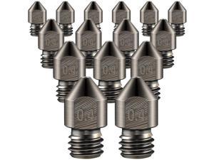 15 Pcs 3D Printer Extruder Nozzle MK8 Hardened Steel Nozzle 0.4 mm Nozzle All Metal Hot End for Ender 3