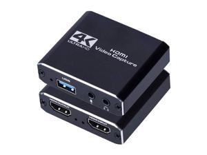 HDMI HD Video Capture Card USB Capture Card Game Live Broadcaster Microphone OBS Live Broadcast Recording Box 4K