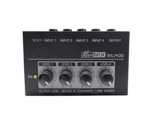 Sound Card Audio Mixer Sound Board Console Desk System Interface 4 Channel 12V Direct (Us Plug)