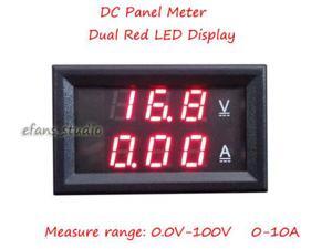 0A-10A Digital Volt Meter Voltmeter Ammeter Combo Tester Meter Amp Dual Red LED Display