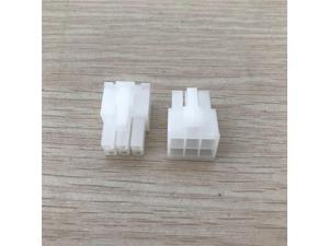 2pcs/lot 6Pin Male to Female Adapter Converter Jack for PC Power Graphics Card Cable DIY White
