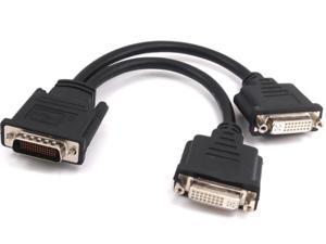 DMS59 DMS-59 59Pin DVI Male to 2 x DVI 24+5 Female Converter Adapter Dual Link Video Splitter Cable for Dual Monitor System 59