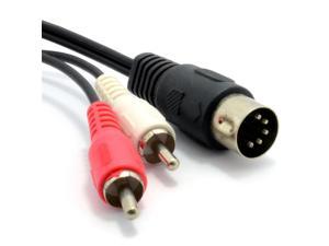 1.5m/150cm 5Pin DIN Plugs Male to 2RCA Male Converter Cable Audio Cable for Electrophonic Bang Olufsen Naim Quad Stereo Systems