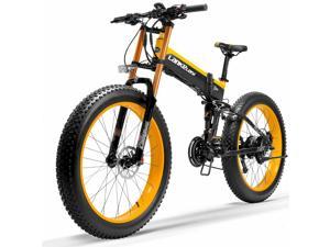 T750Plus Snow Bike 1000W Folding Electric Bike, 48V High Performance Li-ion Battery,5 Level Pedal Assist Sensor Fat Bike