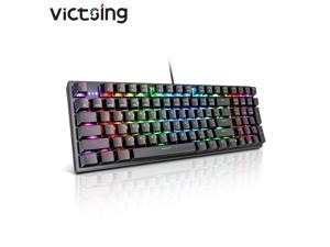 VicTsing PC259 Mechanical Keyboard RGB USB Wired Gaming Keybaord Blue Switch With 96 Keycaps Customized RGB Backlit For PC Gamer VicTsing PC259 Mechanical Keyboard RGB USB Wired Gaming Keybaord Blue Switch With 96 Keycaps Customized RGB Backlit For PC Gamer