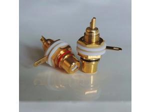 RCA female Connector Gold plug Audio Terminal Panel Mount Chassis Audio Socket Plug Amplifierut solder cup RCA female Connector Gold plug Audio Terminal Panel Mount Chassis Audio Socket Plug Amplifierut solder cup