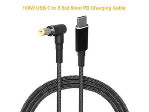 100W USB 3.1 Type C PD Power Adapter Plug Converter to 5.5x2.5mm Laptop Charging Cable Cord for Asus Acer Lenovo Toshiba Laptops 100W USB 3.1 Type C PD Power Adapter Plug Converter to 5.5x2.5mm Laptop Charging Cable Cord for Asus Acer Lenovo Toshiba Laptops