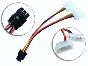 IDE Molex to 6Pin 6 Pin PCI Express PCI-E Video Card Power Adapter Cable IDE Molex to 6Pin 6 Pin PCI Express PCI-E Video Card Power Adapter Cable