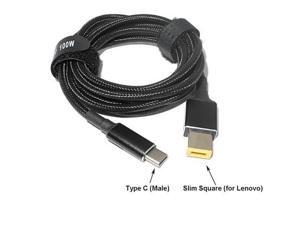 100W USB-C Type C to Lenovo Laptops Slim Square Connector Plug Converter Cable DC Tip Jack for Lenovo IdeaPad Yoga 11S Yoga 13 ThinkPad Helix, X1 Carbon 100W USB-C Type C to Lenovo Laptops Slim Square Connector Plug Converter Cable DC Tip Jack for Lenovo IdeaPad Yoga 11S Yoga 13 ThinkPad Helix, X1 Carbon