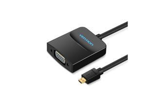 VENTION Micro HDMI to VGA Video Converter Adapter with 3.5mm Audio Jack Micro HDMI Adapter for Laptop/Tablet/Phone 15cm Black VENTION Micro HDMI to VGA Video Converter Adapter with 3.5mm Audio Jack Micro HDMI Adapter for Laptop/Tablet/Phone 15cm Black