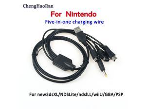 ChengHaoRan Applicable to Nintend 5in1 charge wire For 3dsXL/NDSLite/ndslLL/wiiU/GBA/PSP Charging wires