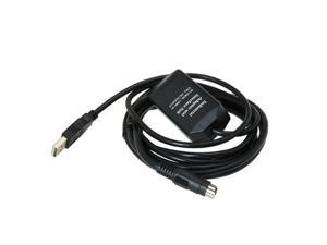 Black USB-1761-CBL-PM02 10Ft Length PLC Cable Cord for AB Micrologix 1000