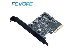 USB 3.1 PCIE PCI Express Expansion Card PCI-E 4X to USB 3.1 Gen2 10Gbps 2-Port USB C Adapter ASMedia ASM3142 Chipset For Desktop USB 3.1 PCIE PCI Express Expansion Card PCI-E 4X to USB 3.1 Gen2 10Gbps 2-Port USB C Adapter ASMedia ASM3142 Chipset For Desktop