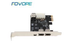 PCI-e 1X IEEE 1394A 4 Port(3+1) Firewire Card Adapter PCIe 1394A converter With 6 Pin To 4 Pin IEEE 1394 Cable For Desktop PC PCI-e 1X IEEE 1394A 4 Port(3+1) Firewire Card Adapter PCIe 1394A converter With 6 Pin To 4 Pin IEEE 1394 Cable For Desktop PC